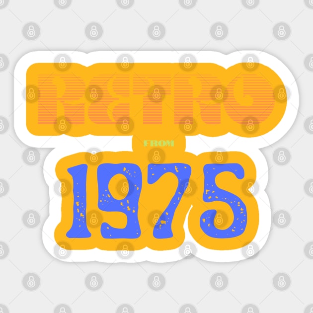 Retro Birthyear 1975 Sticker by FNRY